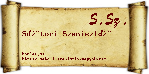 Sátori Szaniszló névjegykártya